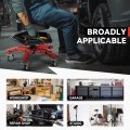 Rolling Mechanic Stool With Tool Storage Tray Height Adjustable 18 3 In To 23 5 Heavy Duty Padded Seat Roller Creeper For