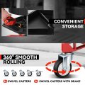Rolling Mechanic Stool With Tool Storage Tray Height Adjustable 18 3 In To 23 5 Heavy Duty Padded Seat Roller Creeper For