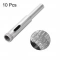 Uxcell 8mm Diamond Drill Bits Hole Saws For Glass Tile Porcelain Marble Ceramic Bottles Pots Brick 10 Pcs