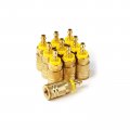 Primefit Ic14pb6-b10-p 10-pack 6-ball Industrial Coupler Brass 1 4-in X 1 Push Lock Hose Barb Bulk 