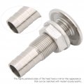 Tissting Marine Straight Thru Hull Fitting 316 Stainless Steel Water Drain Outlet Plumbing Valve Hose Connector For Boat Yachts