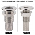 Tissting Marine Straight Thru Hull Fitting 316 Stainless Steel Water Drain Outlet Plumbing Valve Hose Connector For Boat Yachts