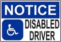 Stickertalk Disabled Driver Vinyl Sticker 5 Inches By 3 