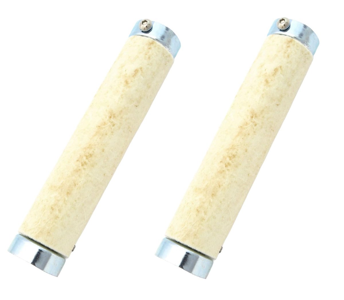 2 Pack Universal Motorcycle Steel Baffles With Packing For 3 In Od Pipe 86 Diameter And 8 Length Polished Finish