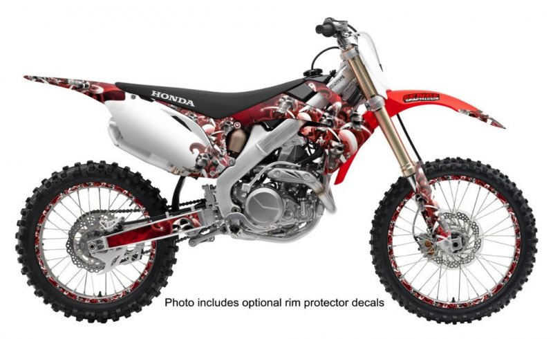 1991-1992 Cr 125 R Jester Red Senge Graphics Complete Kit For Honda