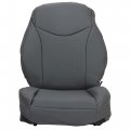 Hecasa Grey Synthetic Leather Seat Covers Set Compatible With 2010-2015 Toyota Prius