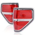 F150 Tail Lights For 2009 2010 2011 2012 2013 2014 Ford Rear Brake Lamps Assembly Left Right Chrome Trim 