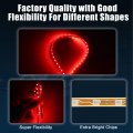 Uxcell 4pcs 53 1 Inch Led Strip Light Decoration Cuttable Waterproof Red Still For Car Truck Cargo Trailer Rv Motorcycle Marine