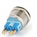 Uxcell 5a 250vac 22mm Dpst Momentary Metal Pushbutton Switch Raised Head