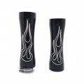 Trhb112 Motorcycle Flame Fire Handlebar Hand Grip And Throttle Twist Tube 7 8 In 22mm Aluminum Alloy Grips Black 