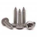 10 X 1 25 In Stainless Steel 304 Phillips Pan Head Self Tapping Screws Sheet Metal And Wood 50 Pack 