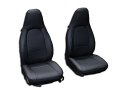 Iggee Black Artificial Leather Custom Made Original Fit Front Seat Covers Designed For Porsche 911 928 944 968 1985-1998 