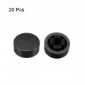 Uxcell 20pcs Tactile Push Button Switch Caps 8x4mm For 6x6x7 3mm Micro Black