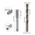 Uxcell Tap Bit Sets M12 X 1 25 H2 Straight Flute Machine Thread Milling 10 5mm M35 Cobalt High Speed Steel Hss-co Twist Drill