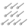 M5 X 40mm 304 Stainless Steel Phillips Pan Head Machine Screws Bolts Combine With Spring Washer And Plain Washers 10pcs 
