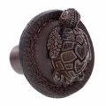 Vicenza Designs K1270 Pollino Turtle Round Leather Knob Large Brown Oil-rubbed Bronze 