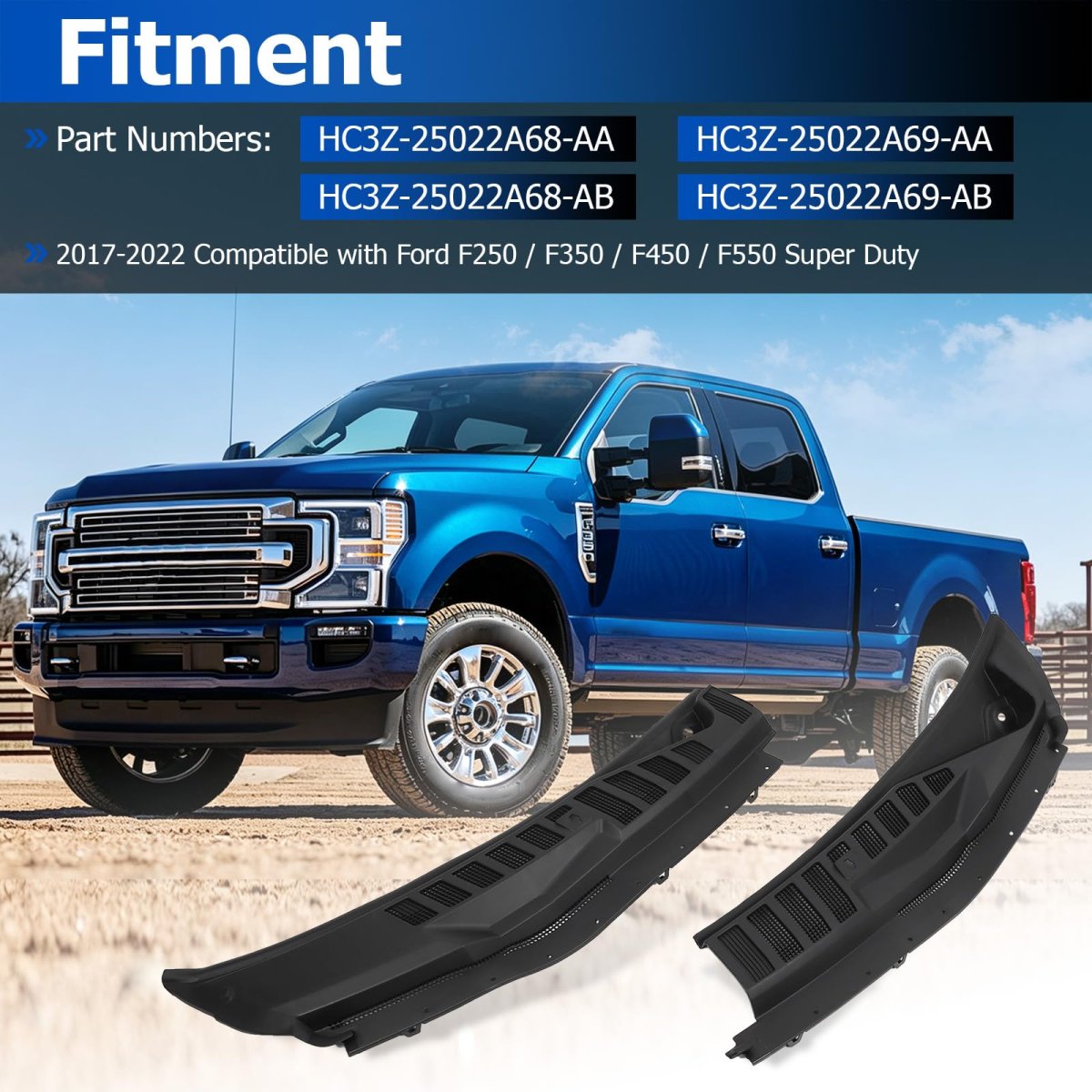 Wiper Cowl 2017-2022 Replacement For Ford F250 F350 F450 F550 Super Duty