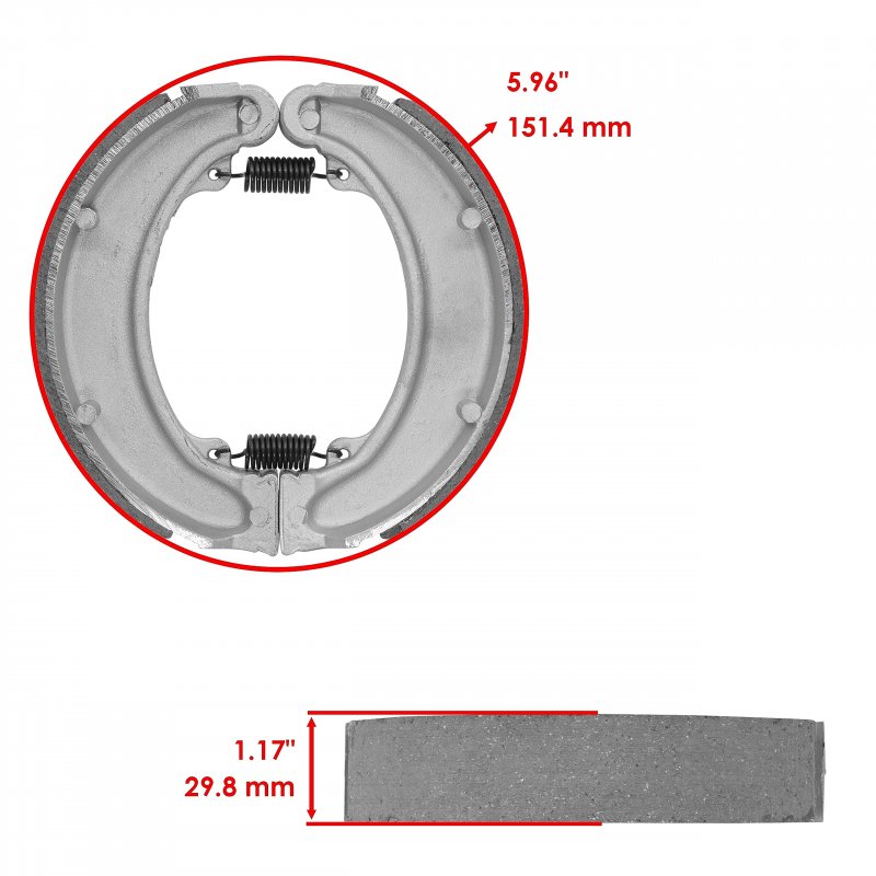 Caltric Rear Brake Shoes For Honda Cb360g Cb-360g Cb360t 1973-1976