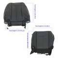 Waltyotur Driver Bottom And Top Leather Seat Cover Black Replacement For Expedition 2007-2014