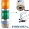 Baomain Industrial Signal Light Column Led Alarm Round Tower Indicator Continuous Lta-502t Warning Red Green Yellow Ac 110v