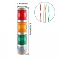 Baomain Industrial Signal Light Column Led Alarm Round Tower Indicator Continuous Lta-502t Warning Red Green Yellow Ac 110v