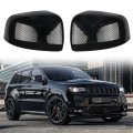 Carbon Fiber Mirror Cover Caps For 2011 2021 Jeep Grand Cherokee Wk2 And 2025 Dodge Durango Direct Replacement Top Half Covers 