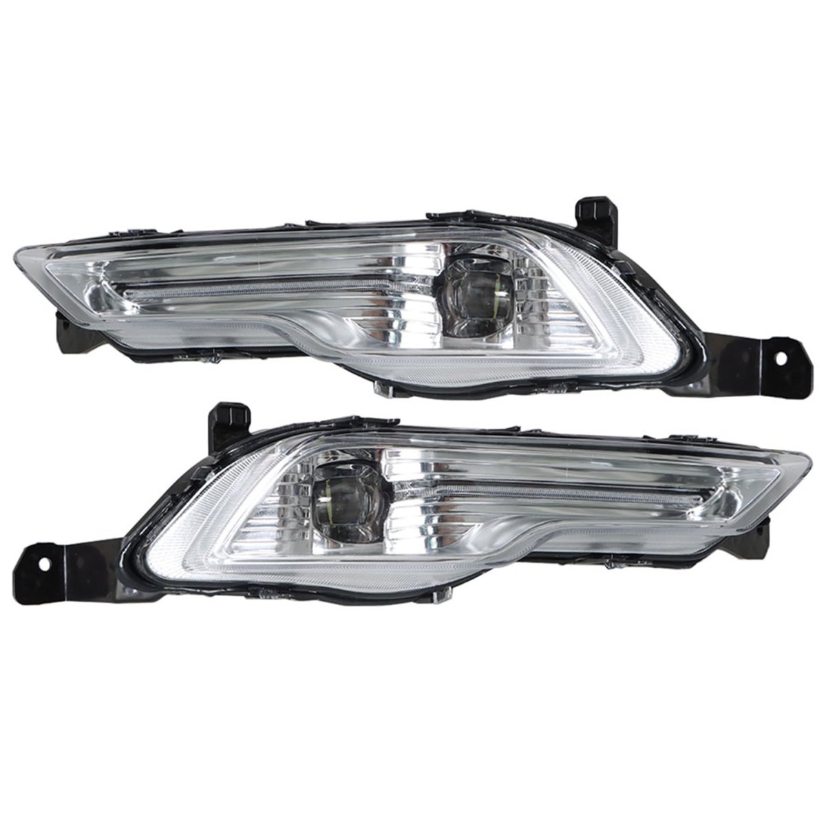 Front Fog Light Assembly Pair With Bulbs For Explorer Fusion 2017 2018 Driver And Passenger Side Replacement Hs73 15a254 Db