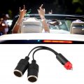 Car Splitter Two-way Cigarette Lighter Plug Socket Power Adapter