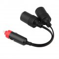 Car Splitter Two-way Cigarette Lighter Plug Socket Power Adapter