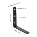 Uxcell L Bracket Corner Braces 10set 4 X Inch Black Stainless Steel 90 Degree Right Angle For Furniture Cabinet Chair With