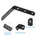 Uxcell L Bracket Corner Braces 10set 4 X Inch Black Stainless Steel 90 Degree Right Angle For Furniture Cabinet Chair With