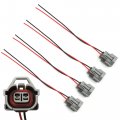 4 Pcs Fuel Injector Connector Electrical Pigtail Plug Replacement For Mazda Mitsubishi Nissan Subaru Toyota 2 Wire 6 69 In