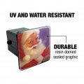 Christmas Holiday Santa Snow Flurries Tow Trailer Hitch Cover Plug Insert