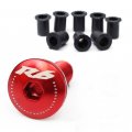 Autobahn88 Motorcycle Windscreen Bolt Dress-up Kit Compatible With Yamaha Yzf R6 2017-2020 Red Set Of 8