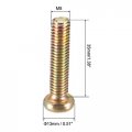 Uxcell M8x35mm Furniture Screw Hex Socket Machine Screws Zinc Plated Fasteners Bolts Full Thread Carbon Steel 10pcs