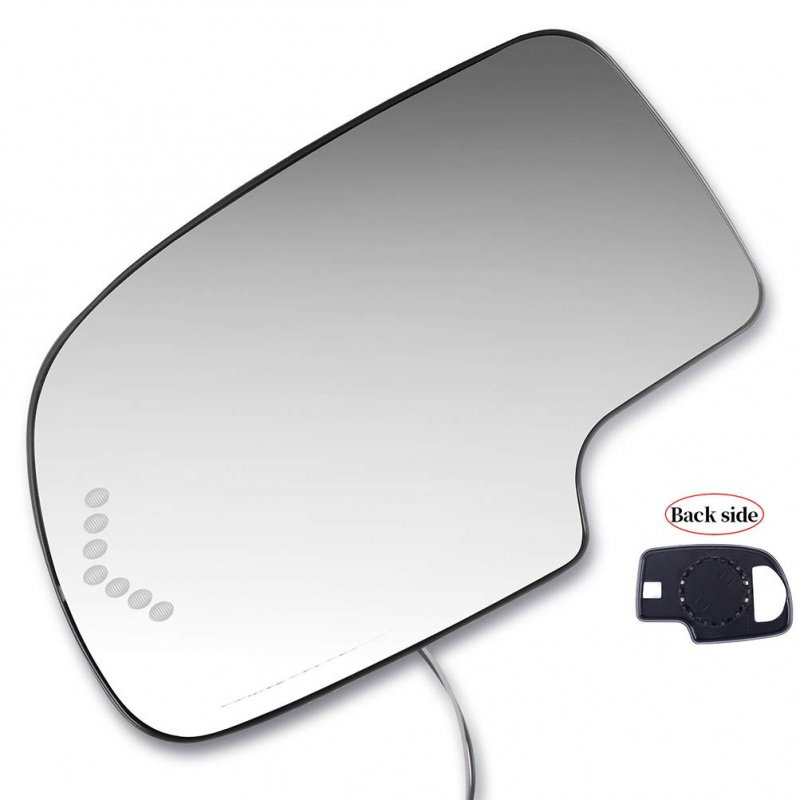 Driver Side Mirror Glass Smooth Heated Turn Signal Replacement For 2003-2006 Cadillac Escalade Esv Ext Chrome