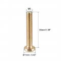 Uxcell M6x35mm Furniture Screw Hex Socket Machine Screws Zinc Plated Fasteners Bolts Full Thread Carbon Steel 20pcs