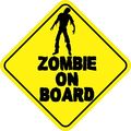 Tickertalk 6in X Zombie On Board Magnet 