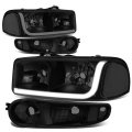 Auto Dynasty 4pcs Led Drl Headlights And Bumper Lamp Compatible With Gmc Sierra Yukon Xl 1500 Denali 01-07 Driver Passenger