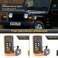 Vipmotoz Full Led Front Amber Side Marker Lights Lamps Compatible With 1997-2006 Jeep Wrangler Smoked Tinted Housing Clear Lens