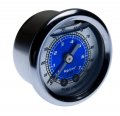 Vms Racing 0-7 Kg Cm2 Bar 0-100 Psi Liquid Filled Fuel Pressure Gauge With Adapters Kit In Silver Aluminum Face And Center Blue