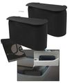 Javoedge 2 Pack Black Small Car Trash Can With Lid Flexible Material Fits In Most Side Doors 