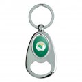 Graphics More Norfolk State University Primary Logo Keychain Chrome Metal Spinning Oval Bottle Opener