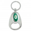 Graphics More Norfolk State University Primary Logo Keychain Chrome Metal Spinning Oval Bottle Opener