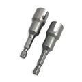 Power Wing Nut Driver Set 2 Piece Slot Drill Bit Socket Wrench With 1 4 In Hex Shank For Panel Nuts And Bolts 