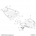Polaris Atv Skid Plate Rear Gloss Black Genuine Oem Part 5437879-070 Qty 1