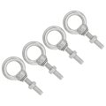 M5 25 3 16 X0 98 Stainless Steel Eye Bolts Threaded Screw Eyebolt Shoulder Ring With Nuts Washers For Lifting Hanging 4 Set 
