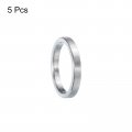 Uxcell 5pcs Stainless Steel Spacer 12mm Bore X 15mm Od 2mm Length Screw Standoff Bushing Plain Finish Round Metal For Id Screws