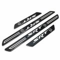 Ipick Image Compatible With Dodge Srt Hellcat Black Real Carbon Fiber 4 Pcs Universal Car Door Sill Step Protector Kick Plates