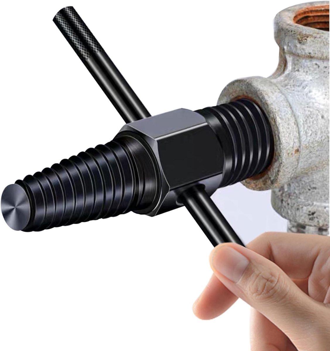 Fixinus Screw Extractor Double Head Pipe Broken Bolt Damaged Remover Dual Use 1 2 And 3 4 Inch With Stick